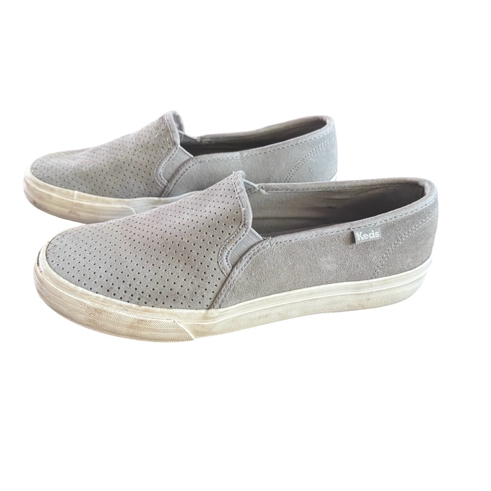 Keds Light Gray Perforated Slip-Ons